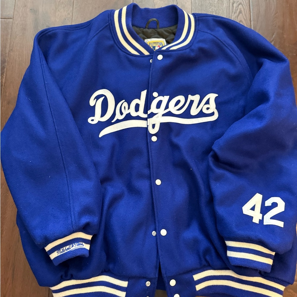 Mitchell& Ness Cooperstown Collection Jackie Robinson Brooklyn Dodgers Jacket